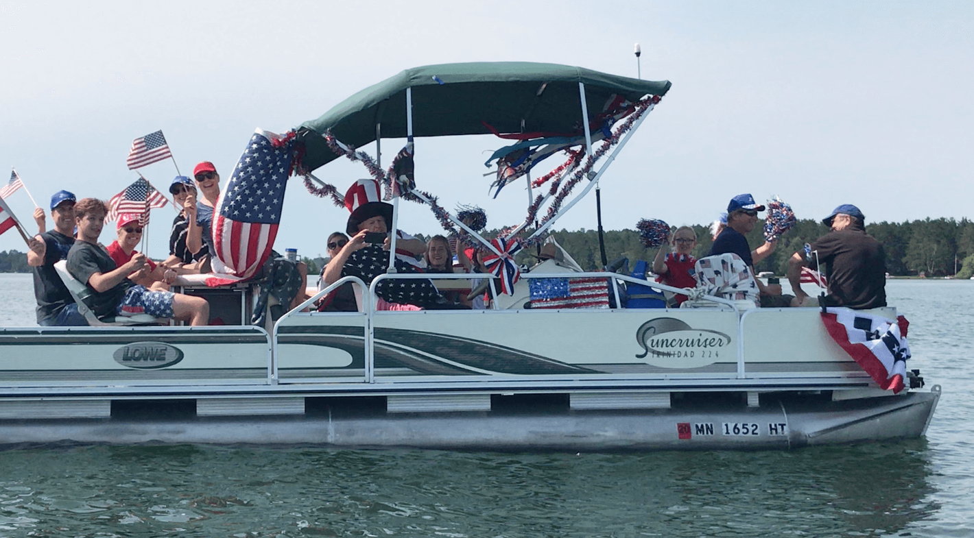 Joyce Nelson shared a picture of one of the boats decorated for the Flotilla